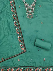 MANVAA Floral Embroidered Unstitched Dress Material