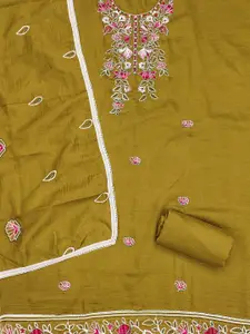 MANVAA Floral Embroidered Unstitched Dress Material