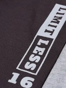 CRAZYPENGUIN ELITE Boys Typography Printed Cotton Mid-Rise Joggers