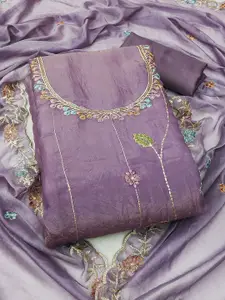 MANVAA Floral Embroidered Sequinned Unstitched Dress Material