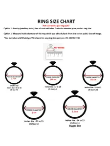 Vitra Jewellery 925 Silver Rhodium-Plated Onyx Studded Finger Ring