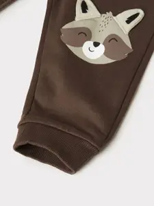 max Infant Boys Printed Cotton Mid Rise Joggers