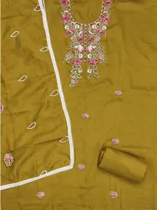 Maroosh Floral Embroidered Sequinned Parampara Cotton Unstitched Dress Material