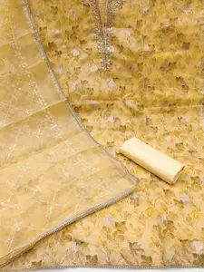 KIMISHA Embellished Organza Unstitched Dress Material