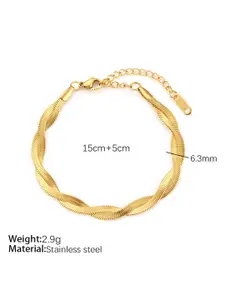 Jewels Galaxy Women Gold-Plated Wraparound Bracelet