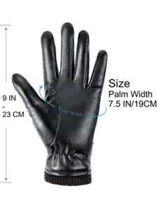 Alexvyan Women Leather Winter Gloves