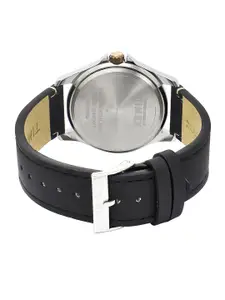 Timex Men Brass Dial & Leather Straps Analogue Multi Function Watch TW000X139