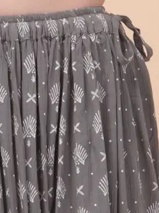 Hive91 Printed Flared A-Line Maxi Skirt