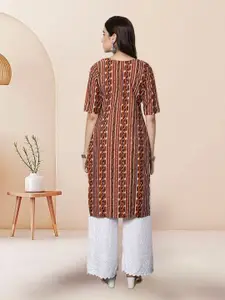 7Threads Selection Of 6 Ethnic Motifs Printed Round Neck Straight Kurtas