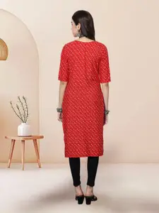 7Threads Selection Of 6 Ethnic Motifs Printed Round Neck Straight Kurtas