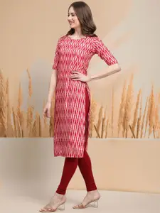 7Threads Selection Of 3 Geometric Printed Round Neck Straight Kurtas