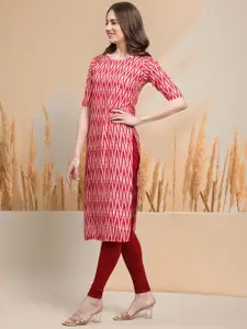7Threads Selection Of 3 Ethnic Motifs Printed Round Neck Straight Kurtas