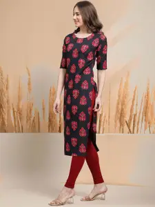 7Threads Selection Of 3 Ethnic Motifs Printed Round Neck Straight Kurtas