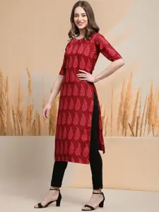 7Threads Selection Of 3 Ethnic Motifs Printed Round Neck Straight Kurtas