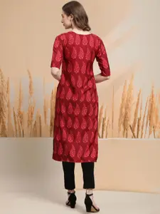 7Threads Selection Of 6 Chevron Printed Round Neck Straight Kurtas