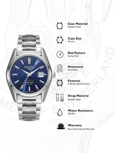 ROAMER Men Brass Dial & Stainless Steel Bracelet Style Straps Analogue Automatic Motion Powered Watch