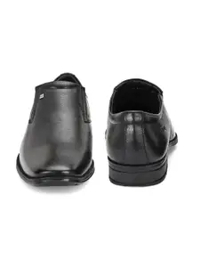 Valentino Men Round Toe Leather Formal Slip-Ons