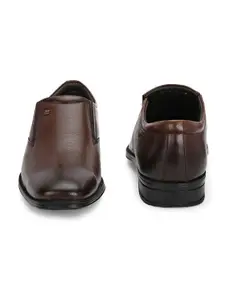 Valentino Men Leather Round Toe Formal Slip-Ons