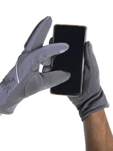 Calvadoss Men Patterned Winter Gloves