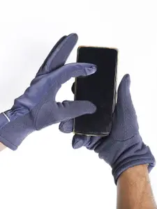 Calvadoss Men Patterned Winter Gloves