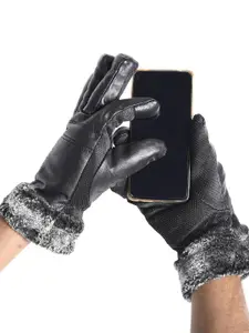 Calvadoss Men Patterned Winter Gloves