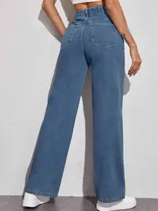 TYFFYN Women Jean Flared High-Rise Stretchable Jeans