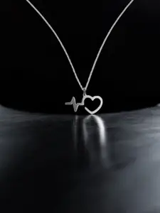 DressBerry 925 Sterling Silver Plated Love's Embrace Pendant With Chain