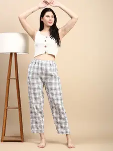Kryptic Women Checked Cotton Relaxed Fit Loungepant