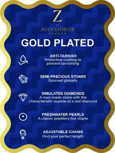 Accessorize 14k Real Gold-Plated Pave Cubic Zirconia Stone Studded Half Hoop Earrings