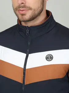 Cantabil Men Colourblocked Reversible Open Front Jacket