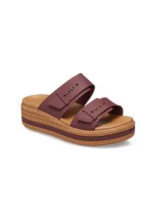 Crocs Colourblocked Platform Sandals with Laser Cuts