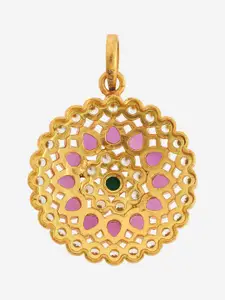 Kushal's Fashion Jewellery Embellished Bridal Gold-Plated Circular Pendants
