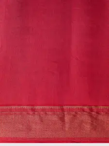 Sangria Ethnic Motifs Printed Zari Saree With Unstitched Blouse