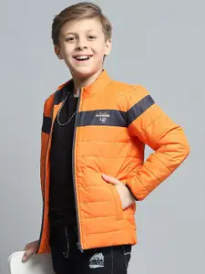 Monte Carlo Boys Mock Collar Striped Casual Lightweight Padded Jacket