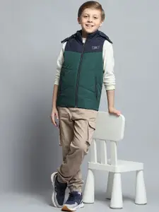 Monte Carlo Boys Hooded Colourblocked Casual Reversible Gilet Jacket