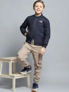 Monte Carlo Boys Mandarin Collar Solid Casual Lightweight Padded Jacket