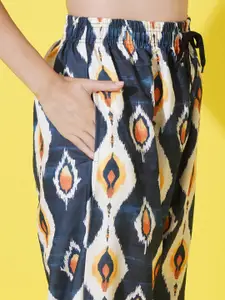 FFLIRTYGO Women Printed Straight-Leg Lounge Pants