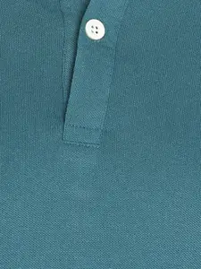 Moda Rapido Men Solid Polo Collar Cotton Slim Fit T-shirt