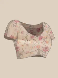 Silk Land Digital Print Floral Tissue Muga Silk Saree