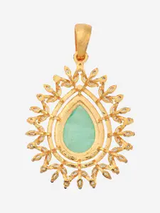 Kushal's Fashion Jewellery Embellished Bridal Rodium-Plated Dome Shaped Zircon Jhumkas