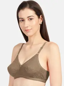 Sonari Women Cut and Sew Pure Cotton Floral Self Design Medium Coverage Bra