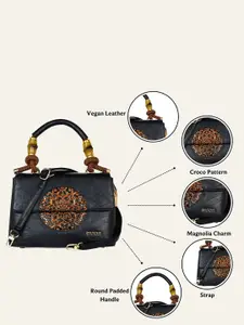 MAGNOLIA Embellished PU Structured Satchel