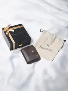 LOUIS STITCH Men Spanish Leather Bifold Wallet with RFID Protected and Zip Pocket