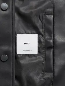 MANGO MAN Faux Leather Tailored Jacket