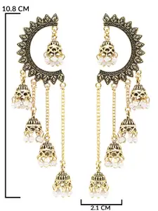 I Jewels Contemporary Jhumkas Earrings