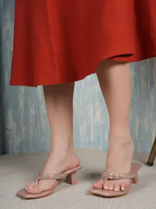 DressBerry Women Embellished Party Block Sandals