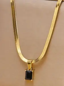 Just Lil Things Gold-Plated CZ Stone Studded Pendant