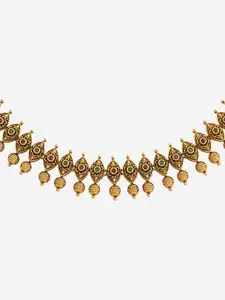 Kushal's Fashion Jewellery Gold-Plated Antique Necklace