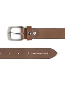 INVICTUS Men Brown Solid Leather Belt