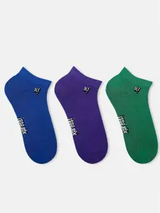 Socksxpress Men Pack Of 3 Printed Ankle-Length Socks